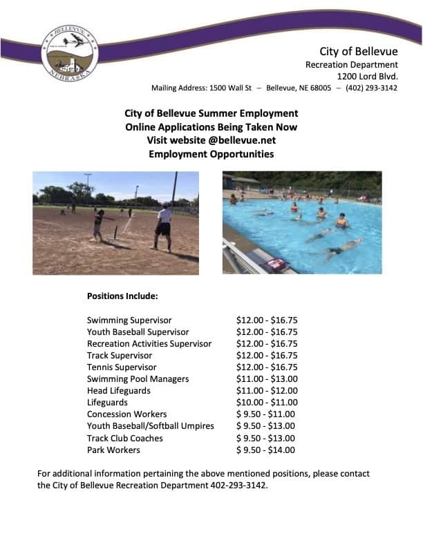 Bellevue Times &raquo; Bellevue Rec Announces Spring & Summer Programs, Job Hirings &raquo; July 22, 2026