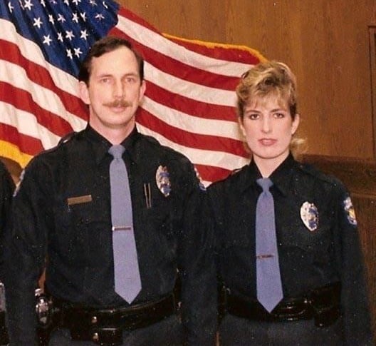 Bellevue Times » Councilman Stinson Remembered by City Leaders as Remarkable Community Servant Bob Stinson being sworn in as a Bellevue Police Officer in 1990, along with fellow officer Melanie Whitney Gross