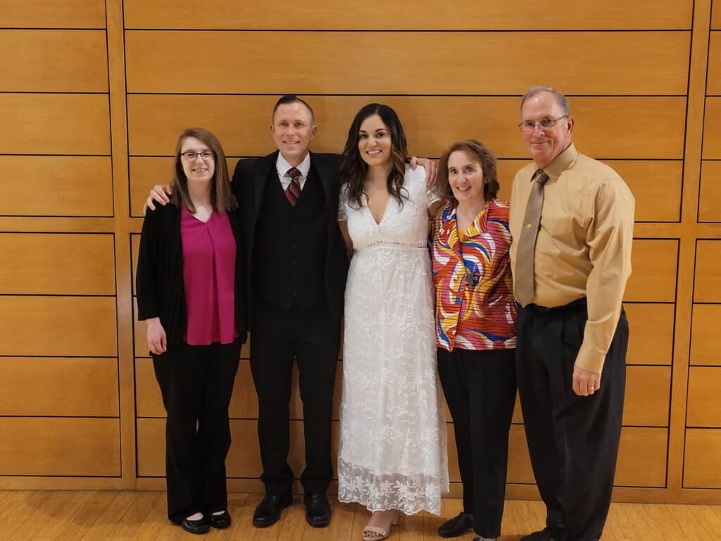 Bellevue Nebraska City Councilman Bob Stinson with his family Jennifer, Jason, Solimar, and his wife Linda