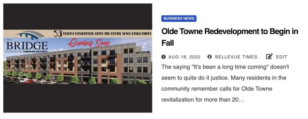 Bellevue Times » What Were the Top Ten Stories in Bellevue for 2022? » July 22, 2026