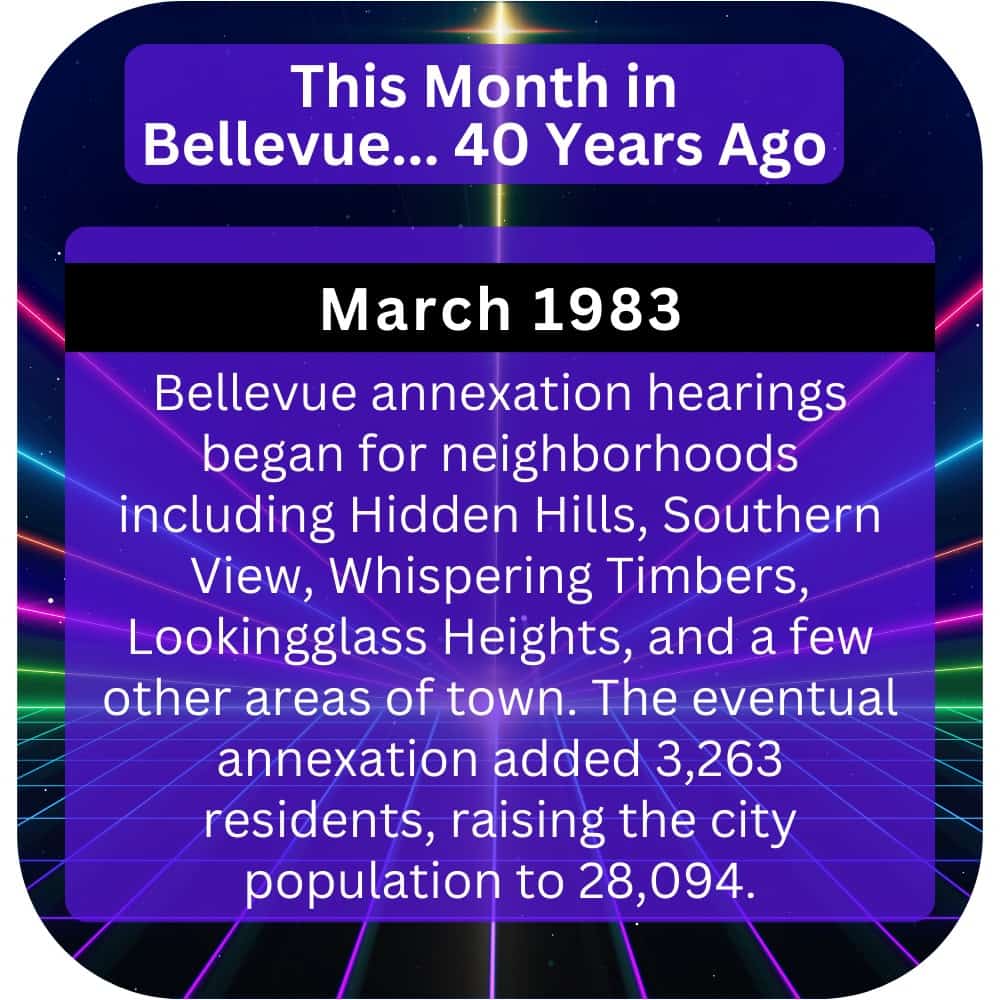 Bellevue Times » This Month in Bellevue History – March 1993, 1983, and 1973 » July 22, 2026