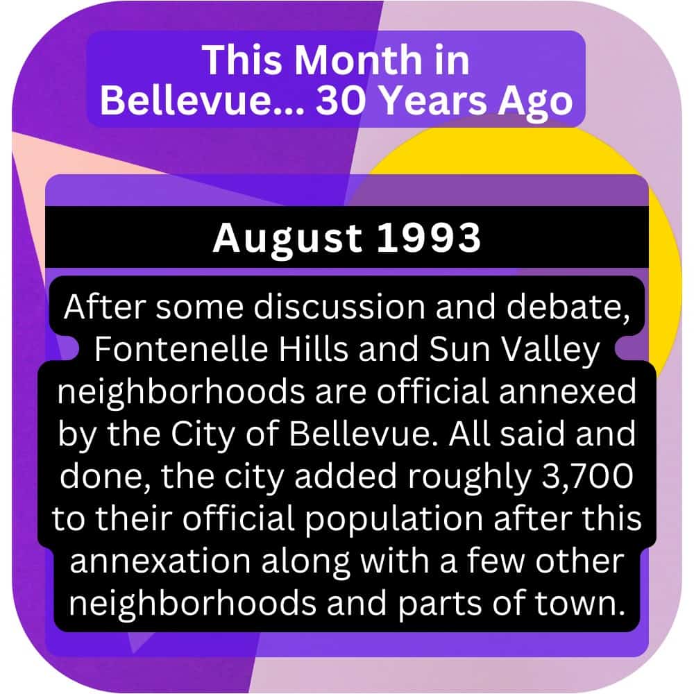 Bellevue Times » This Month in Bellevue History – August 1993, 1983, and 1973 » July 21, 2026