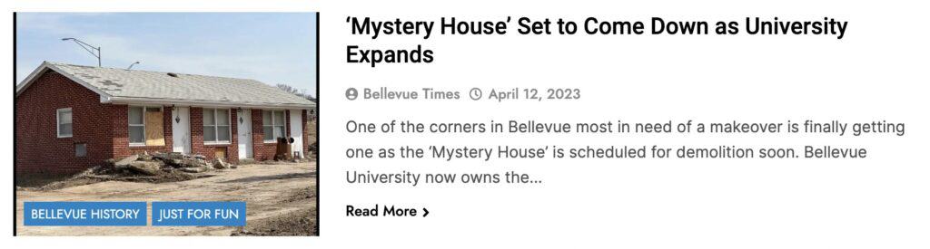 Bellevue Times » Bellevue's Top Ten Stories of 2023 » July 22, 2026