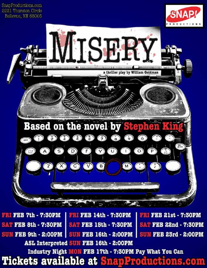 Bellevue Times » SNAP! Productions Presents ‘Misery’ Bellevue Times » SNAP! Productions Presents ‘Misery’ » July 21, 2026