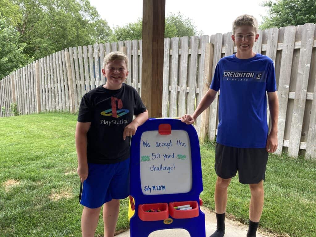 Bellevue Times » Bellevue Brothers Complete the Fifty Yard Challenge » July 21, 2026