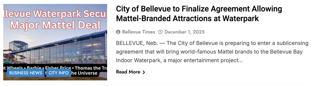 Bellevue Times » Bellevue's Top Ten Stories of 2025 » July 22, 2026