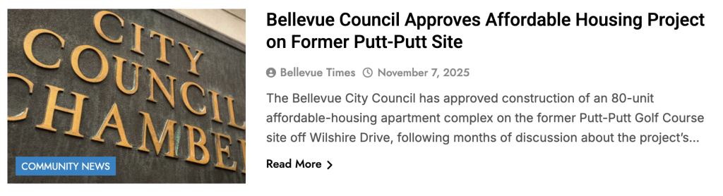 Bellevue Times » Bellevue's Top Ten Stories of 2025 » July 22, 2026