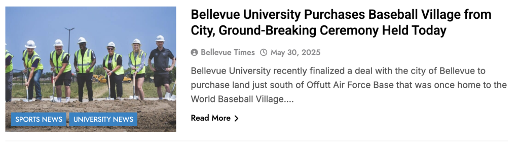 Bellevue Times » Bellevue's Top Ten Stories of 2025 » July 22, 2026