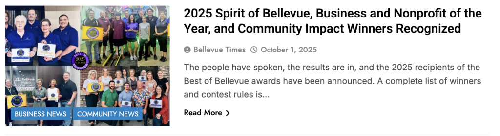 Bellevue Times » Bellevue's Top Ten Stories of 2025 » July 22, 2026