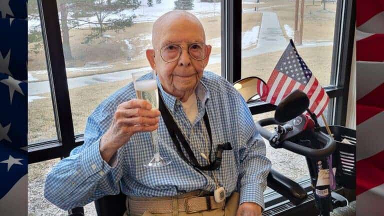 WWII Veteran 100th Birthday Offutt AFB Bellevue Times Feature Image Feb 2023